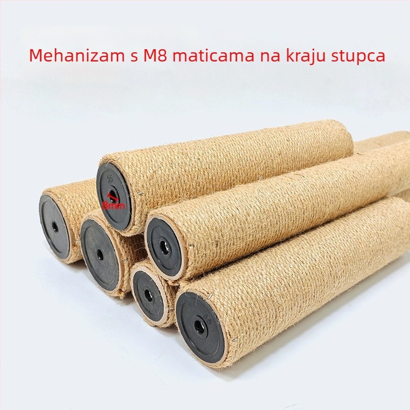 Hartley Drveni stup za grebanje mačaka – jednostavan stil, 8 komada u paketu, DIY dijelovi