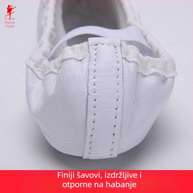 Yoga tenisice, Red dance shoes, korejski tradicionalni dizajn s kukom, gornji dio od platna, potplat od kože, balet