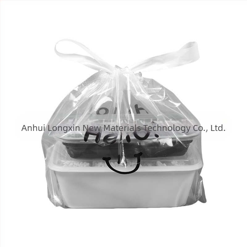 Jednokratna PE torba za dostavu s čvorom – torba za catering s mogućnošću tiskanja logotipa, 50 komada u pakiranju