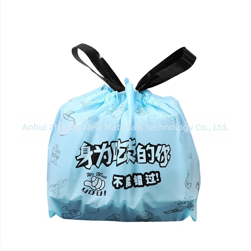 Jednokratna PE torba za dostavu s čvorom – torba za catering s mogućnošću tiskanja logotipa, 50 komada u pakiranju