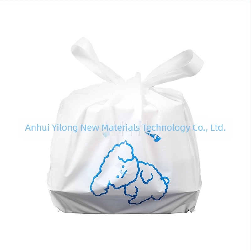 Jednokratna PE torba za dostavu s čvorom – torba za catering s mogućnošću tiskanja logotipa, 50 komada u pakiranju