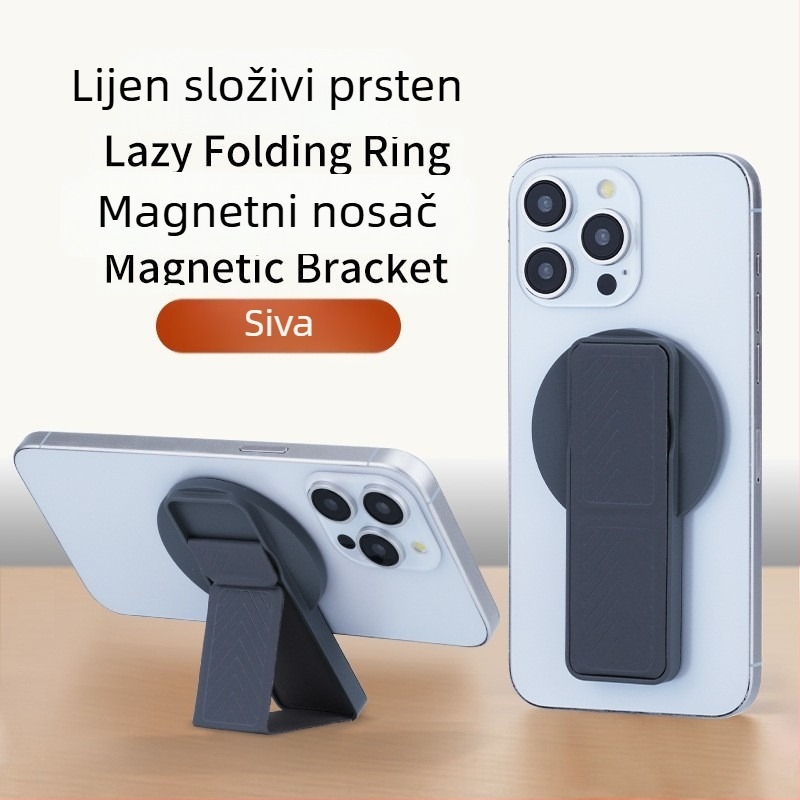 Nothing Držač za telefon na stražnjoj strani s nevidljivim magnetskim prstenom, 360° rotacija, kožni sklopivi stolni nosač univerzalni