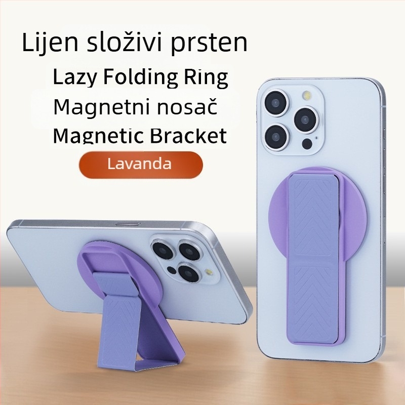Nothing Držač za telefon na stražnjoj strani s nevidljivim magnetskim prstenom, 360° rotacija, kožni sklopivi stolni nosač univerzalni