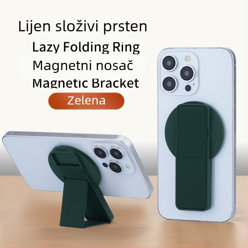 Nothing Držač za telefon na stražnjoj strani s nevidljivim magnetskim prstenom, 360° rotacija, kožni sklopivi stolni nosač univerzalni