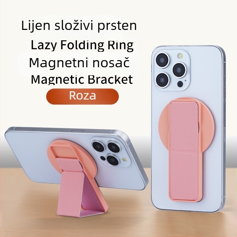Nothing Držač za telefon na stražnjoj strani s nevidljivim magnetskim prstenom, 360° rotacija, kožni sklopivi stolni nosač univerzalni