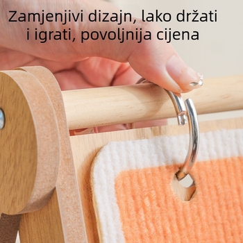 Meow Fairy Mačja grebalica s ukrasnim okvirom za fotografije — Višenamjenska, Zamjenjiva površina, Materijal: Density Board, Stil: Cute