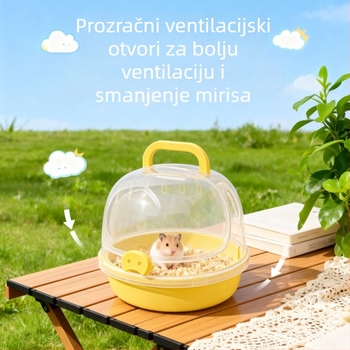 Kavez za hamstera za vanjsku uporabu – prijenosan, prozračan, lagan; PP materijal; kuglasti oblik