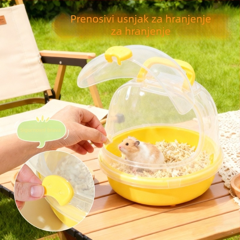 Kavez za hamstera za vanjsku uporabu – prijenosan, prozračan, lagan; PP materijal; kuglasti oblik