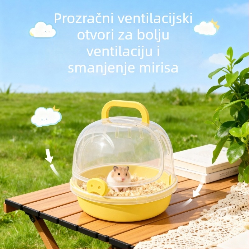 Kavez za hamstera za vanjsku uporabu – prijenosan, prozračan, lagan; PP materijal; kuglasti oblik