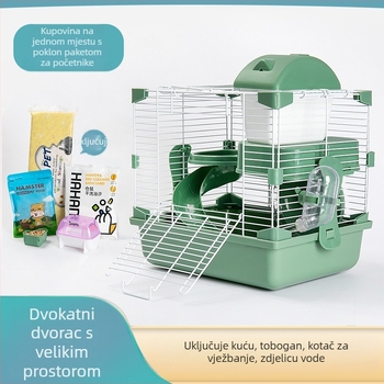 Kavez za hamstere s dvorcem, dvostruki kat — Plastika; Podrijetlo: Quanzhou, Fujian; Značka: Son Favorite; Za hamstere; Pogodno za sva godišnja doba.