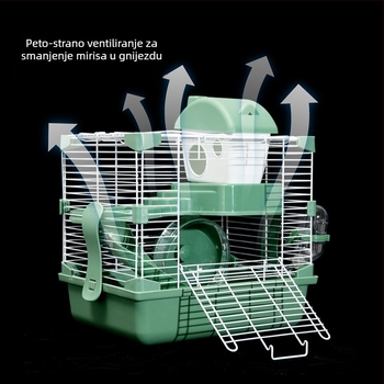Kavez za hamstere s dvorcem, dvostruki kat — Plastika; Podrijetlo: Quanzhou, Fujian; Značka: Son Favorite; Za hamstere; Pogodno za sva godišnja doba.
