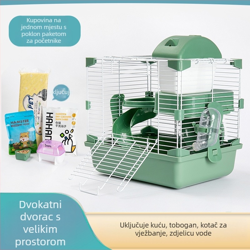 Kavez za hamstere s dvorcem, dvostruki kat — Plastika; Podrijetlo: Quanzhou, Fujian; Značka: Son Favorite; Za hamstere; Pogodno za sva godišnja doba.