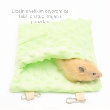 Viseće gnijezdo za hrčka – Bean fleece, jesen-zima, pravokutni oblik, zadržava toplinu