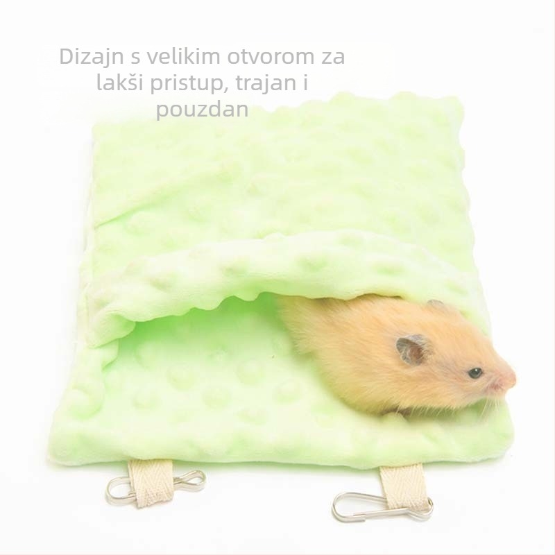 Viseće gnijezdo za hrčka – Bean fleece, jesen-zima, pravokutni oblik, zadržava toplinu