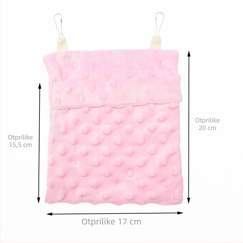 Viseće gnijezdo za hrčka – Bean fleece, jesen-zima, pravokutni oblik, zadržava toplinu
