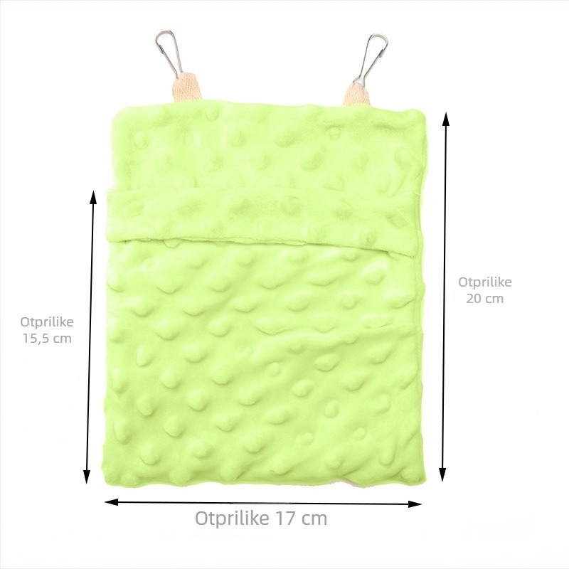 Viseće gnijezdo za hrčka – Bean fleece, jesen-zima, pravokutni oblik, zadržava toplinu