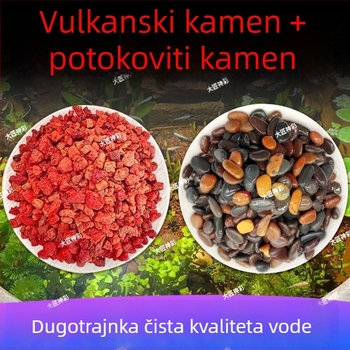 Dekorativni set vulkanskih kamenja za akvarije i uređenje okoliša sa dnom podloge