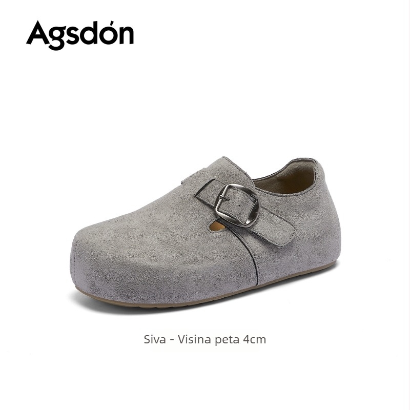 Agsdon Velvet Birkenstock stil zimskih cipela za žene - gornji materijal: platno, ulošak: baršun, unutarnja podstava: umjetni kratki pliš, potplat: TPU, srednja visina peta: 3-5 cm
