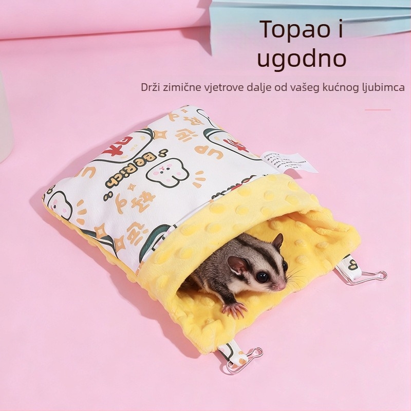 Wenrong gnijezdo za hamster – od tekstila, četiri sezone, pravokutni oblik, unutarnja uporaba, održava toplinu