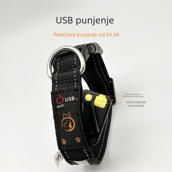 Ovratnik za kućne ljubimce – najlon, prugasti uzorak, univerzalna kompatibilnost