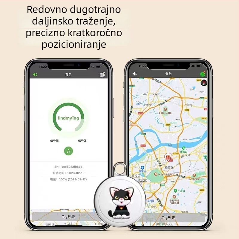 GPS tražilica za kućne ljubimce - ABS, točnost GPS 10 m, baterija tipa gumb, težina 9,7 g