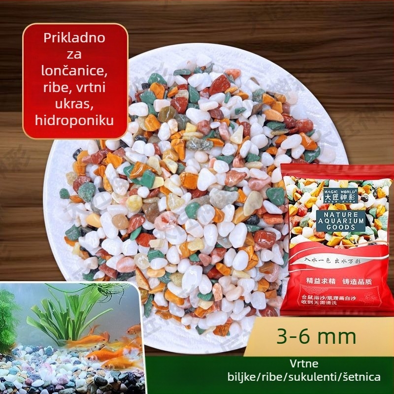 Prirodni Rain Flower kamenje za dno akvarija, površina za hidroponiku i ukras za sukulente.