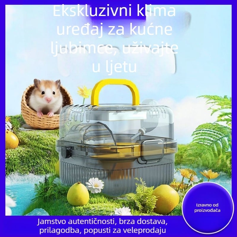 Kavez za hamstera – plastični, pravokutnog oblika, prenosiv i jednostavan za čišćenje