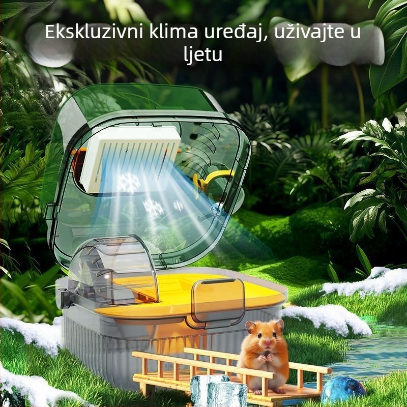 Kavez za hamstera – plastični, pravokutnog oblika, prenosiv i jednostavan za čišćenje
