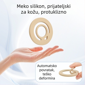 MagSafe magnetski držač prstena za telefon od tekućeg silikona – universalni, prilagodljivi, Lucky brend