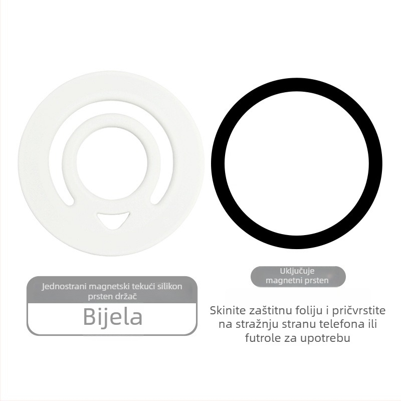 MagSafe magnetski držač prstena za telefon od tekućeg silikona – universalni, prilagodljivi, Lucky brend