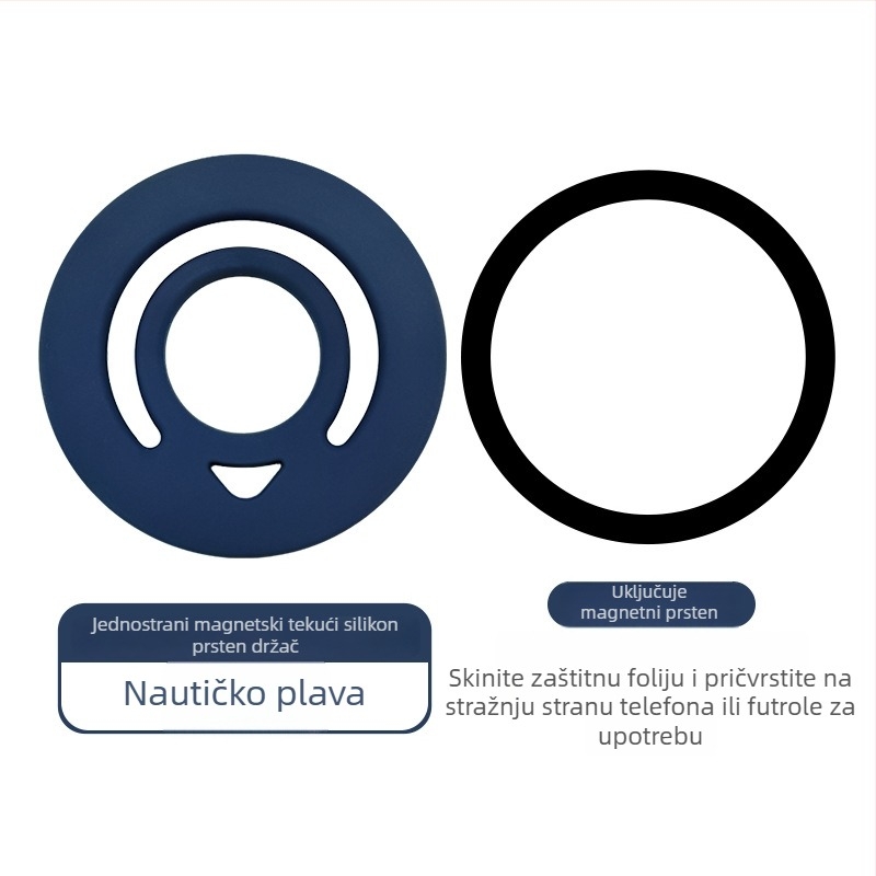 MagSafe magnetski držač prstena za telefon od tekućeg silikona – universalni, prilagodljivi, Lucky brend
