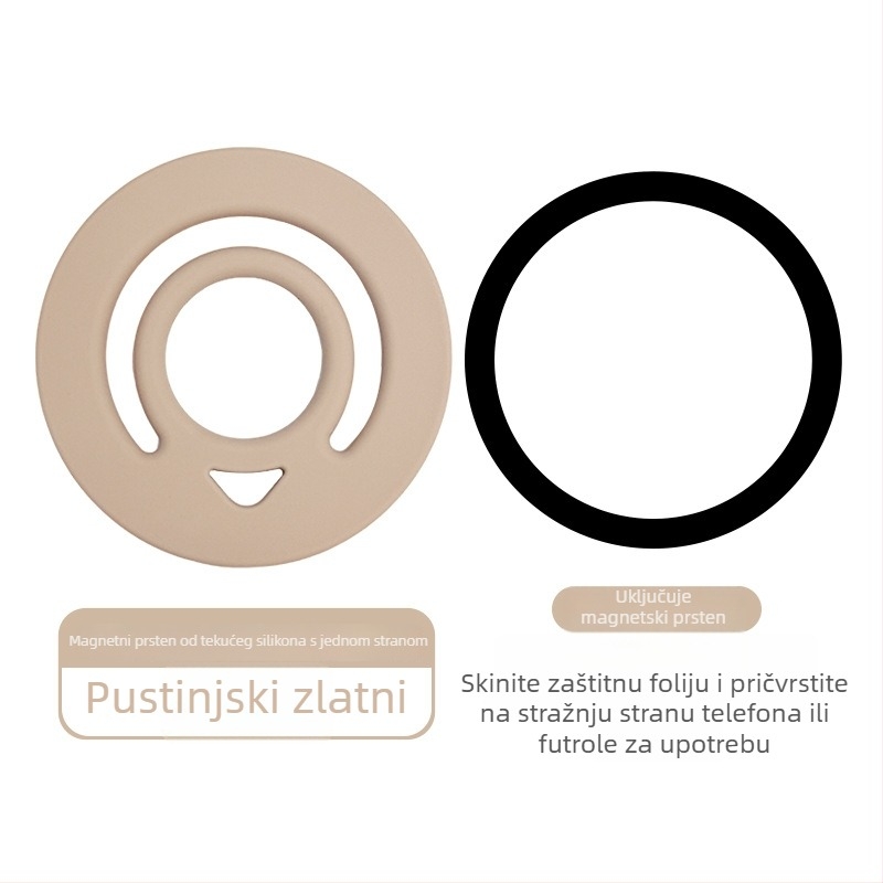 MagSafe magnetski držač prstena za telefon od tekućeg silikona – universalni, prilagodljivi, Lucky brend