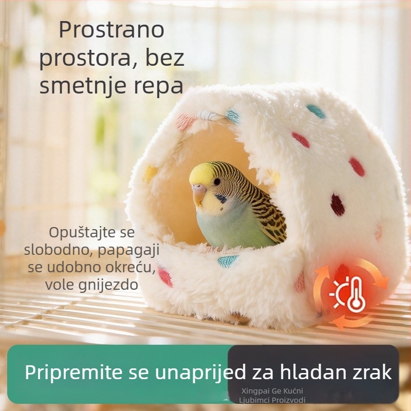Pamučno gnijezdo za hrčka — severski trokutasti dizajn, zimska upotreba, prenosno i toplo, jednostavno za čišćenje