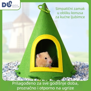 Filc gnijezdo za hamstera – sve sezone, može se objesiti ili postaviti na pod, lako se čisti
