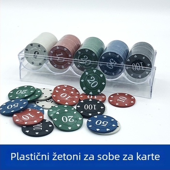 Čipovi za Mahjong i društvene igre | plastični čipovi brenda Rum, 24 kom., prilagodljivi, pogodni za šah i kartične igre