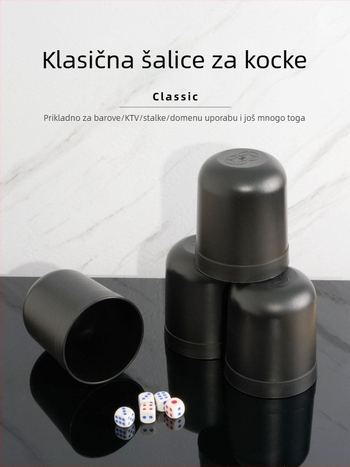PP materijala čašice za kockice, stil zaobljenih kutova, model 068, 60 komada u kutiji, za društvene igre