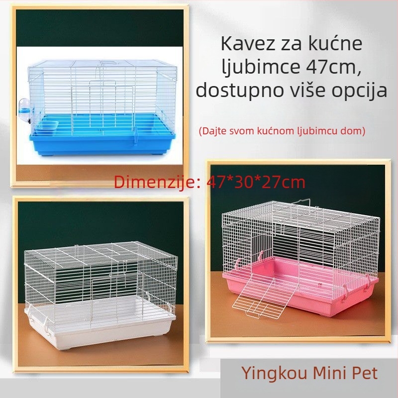Kavez za hrčka, plastičan, pravokutnog oblika, prijenosan, za unutarnju i vanjsku upotrebu