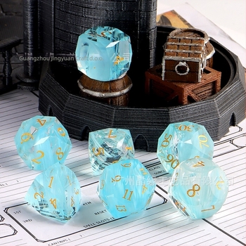 Xiping K9 kristalne dijamantno rezane poliedrične kocke za DND TRPG (Dungeons & Dragons)