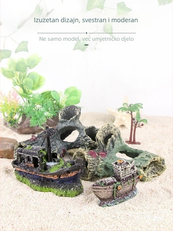 Dekor akvarijskog krajolika – plastika, stil Moss Micro Landscape, za stvaranje emocionalne atmosfere, težina 1,0 kg