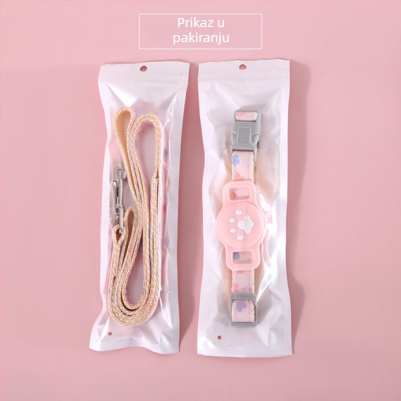 AirTag zaštitni omotač za kaiš kućnog ljubimca, točkasti uzorak, pamuk-poliester, stil princeze