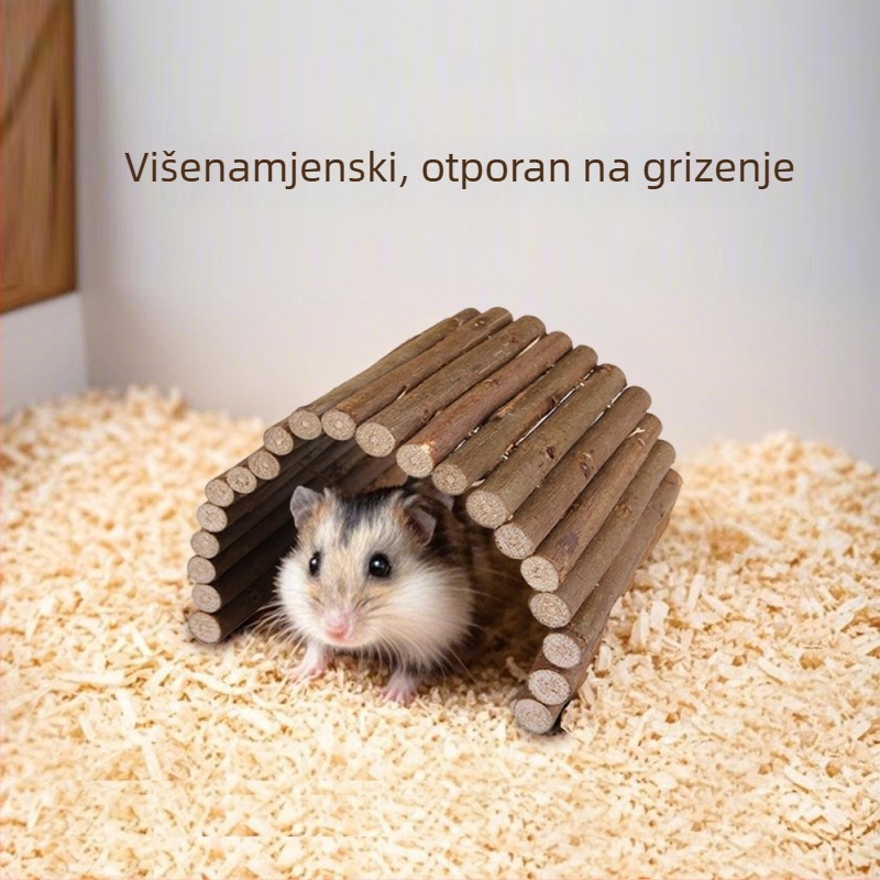 Set igračaka za hamstere: tunel od vrbovih grana, gnijezdo, ljuljačka, hamak, ljestve i ograda; za Totoro; porijeklo Zhejiang; marka Pet taro