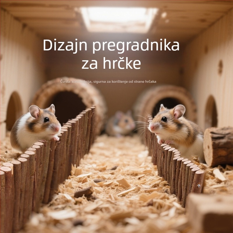 Set igračaka za hamstere: tunel od vrbovih grana, gnijezdo, ljuljačka, hamak, ljestve i ograda; za Totoro; porijeklo Zhejiang; marka Pet taro