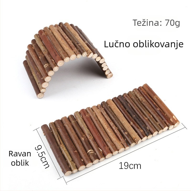 Set igračaka za hamstere: tunel od vrbovih grana, gnijezdo, ljuljačka, hamak, ljestve i ograda; za Totoro; porijeklo Zhejiang; marka Pet taro