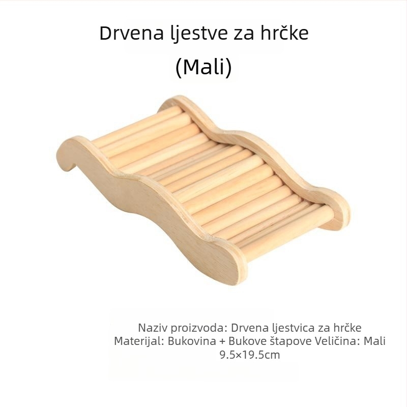 Drveni dodaci za hrčka: penjačka ljestvica, grančica jabuke, ograda i kućica. Materijal: drvo; Marka: Big chinchilla; Kategorija: dodaci za kućne ljubimce
