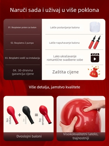 Vjenčani balon luk – Materijal: papir; Oblik: rep kugla; Vrsta balona: pada na zemlju; Marka: Default item; Kategorija: Baloni