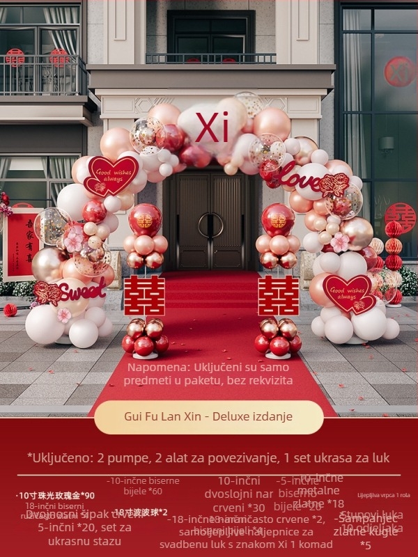 Vjenčani balon luk – Materijal: papir; Oblik: rep kugla; Vrsta balona: pada na zemlju; Marka: Default item; Kategorija: Baloni