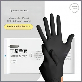 Nitril jednorazne rukavice, debeli, za prehrambenu industriju – otporne na ulje i vodu