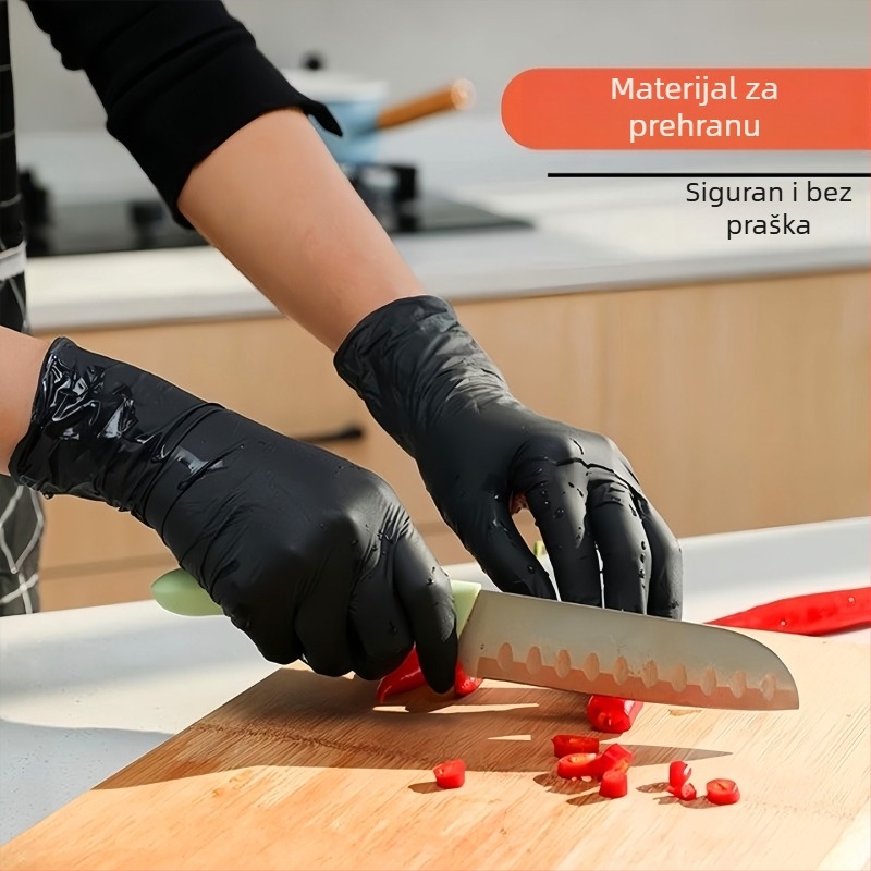 Nitril jednorazne rukavice, debeli, za prehrambenu industriju – otporne na ulje i vodu