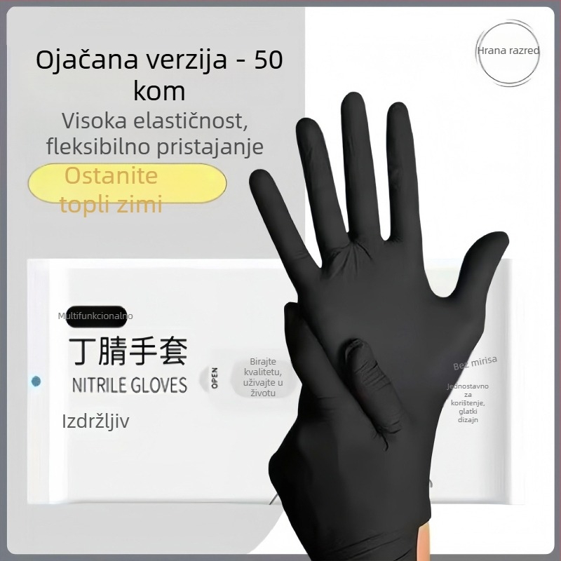 Nitril jednorazne rukavice, debeli, za prehrambenu industriju – otporne na ulje i vodu