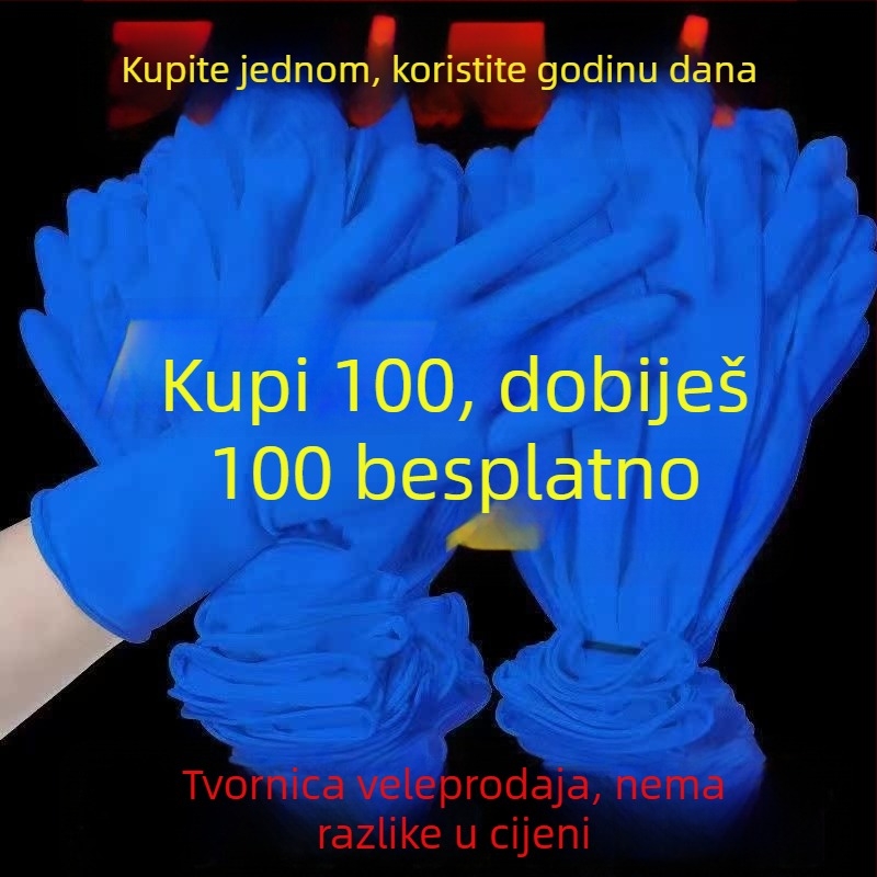 Jednokratne rukavice - plastičan materijal; debljina ≤0.05 mm; jedne boje uzorak; moguć otisak logotipa; 100 komada